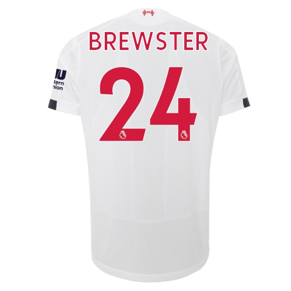Maillot Football Liverpool NO.24 Brewster Exterieur 2019-20 Blanc